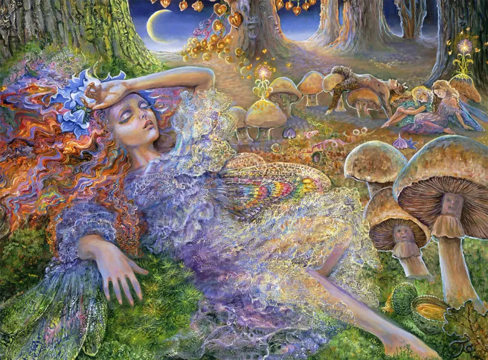 Buffalo Games Josephine Wall After the Faery Ball puslespil 1000 brikker glitter