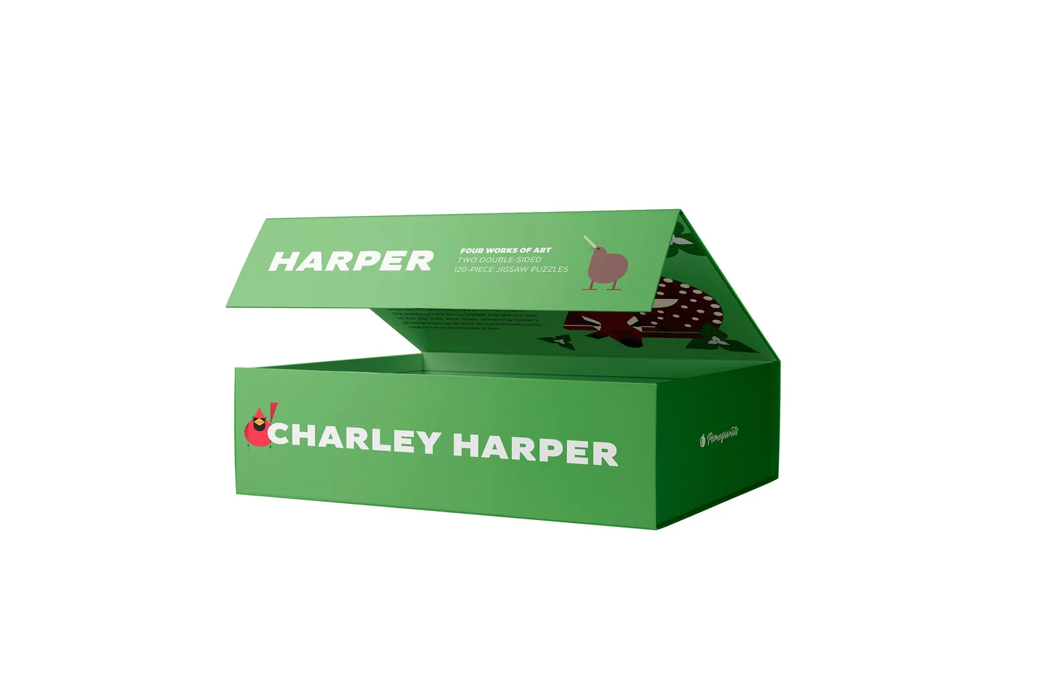 Pomegranate Charley Harper 120 brikker puslespil dobbeltsidet fugle
