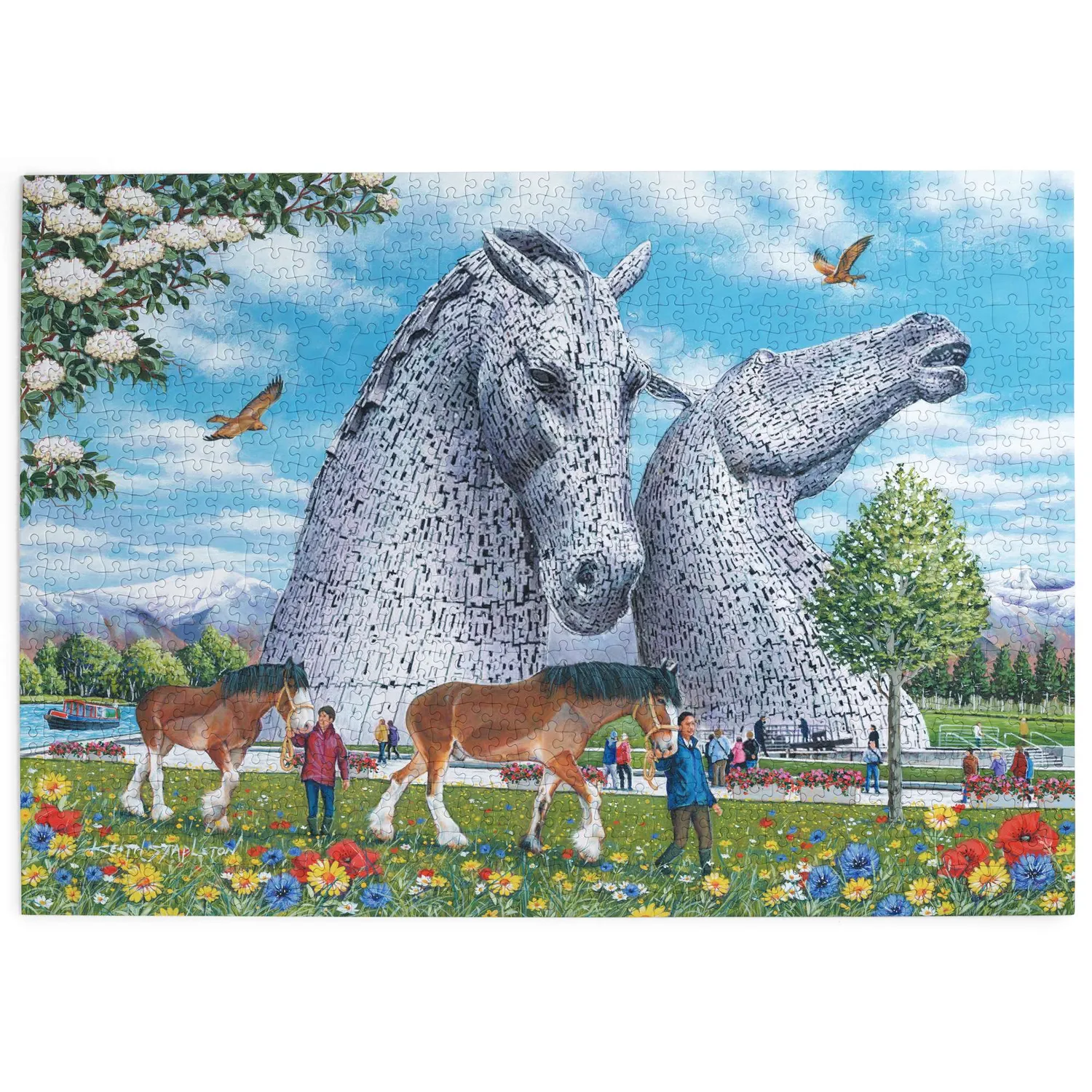 House of Puzzle The Kelpies puslespil 1000 brikker Skotland