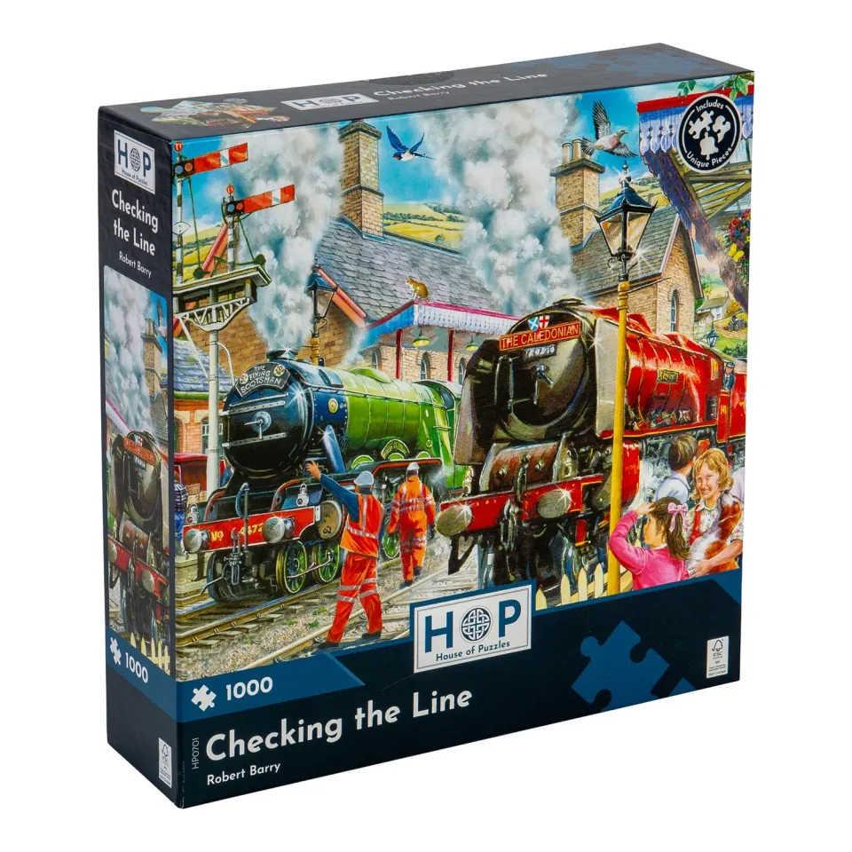 House of Puzzles Checking the Line puslespil 1000 brikker tog