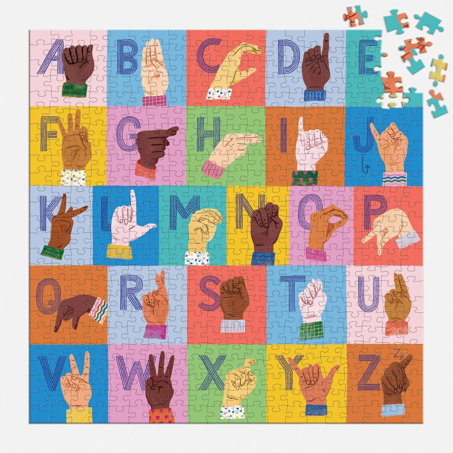 Good Puzzle Co. American Sign Language Alphabet puslespil 500