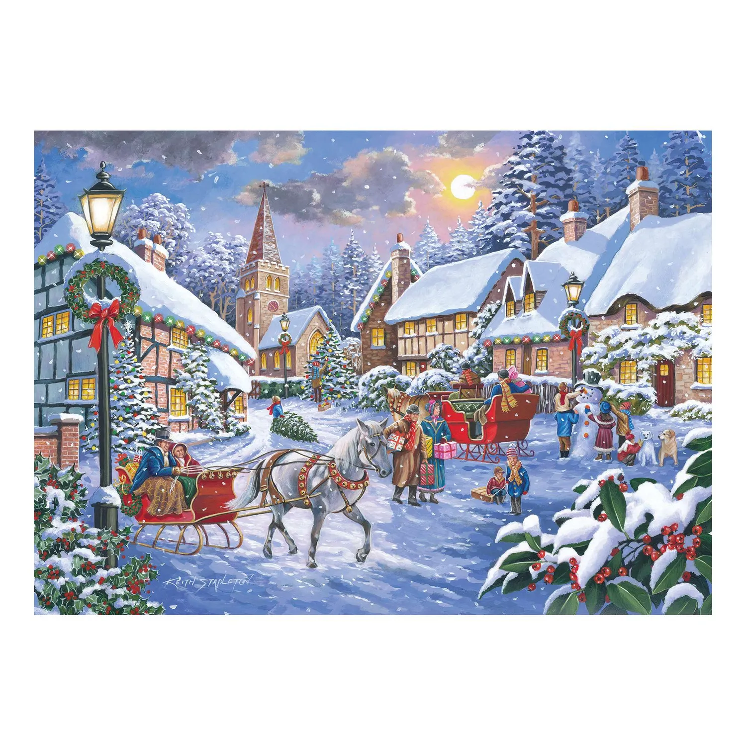 House of Puzzle BIG Christmas Is Coming puslespil 2x500 brikker