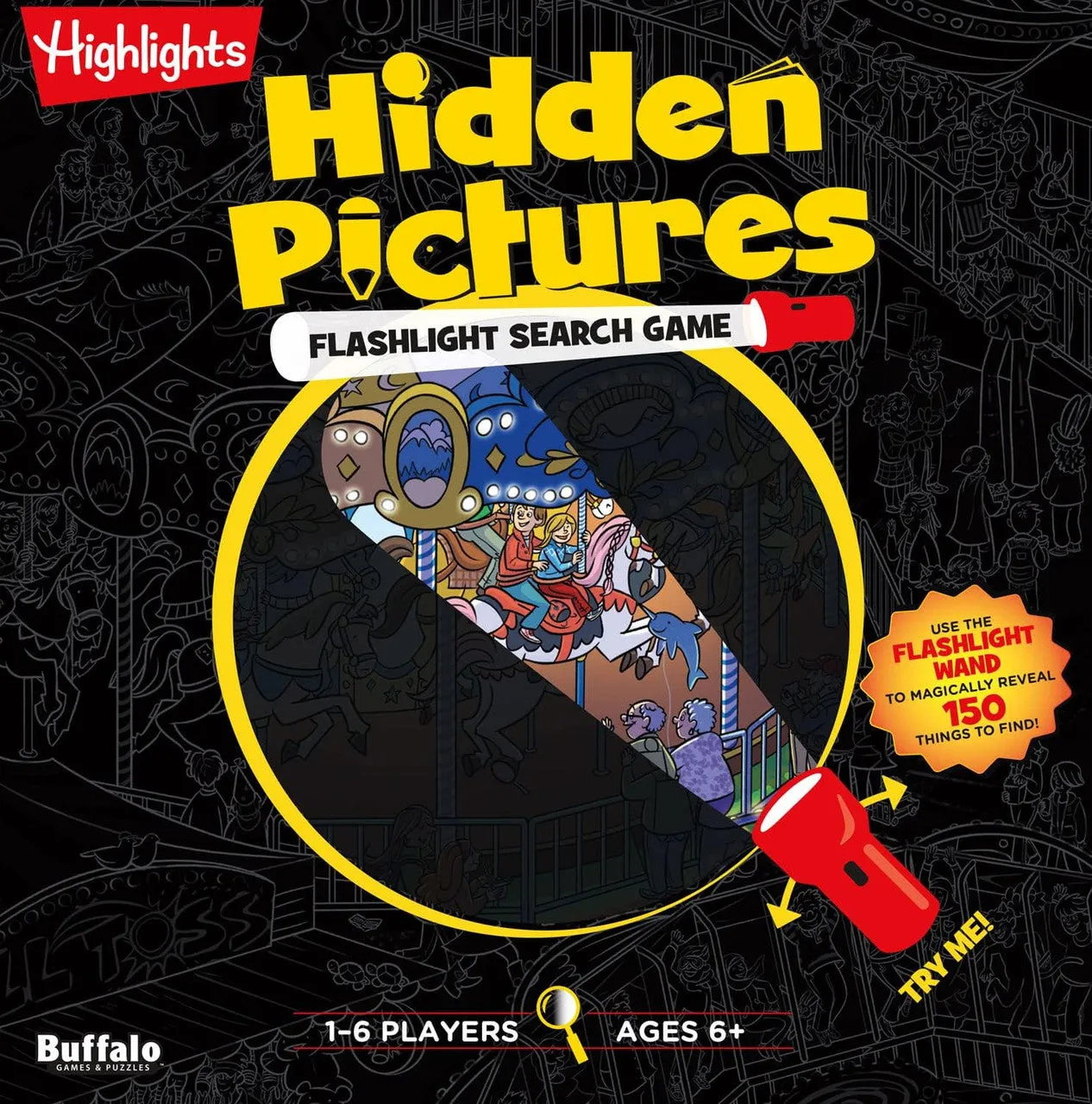 Buffalo Games Highlights Hidden Pictures lommelygtespil 150 kort
