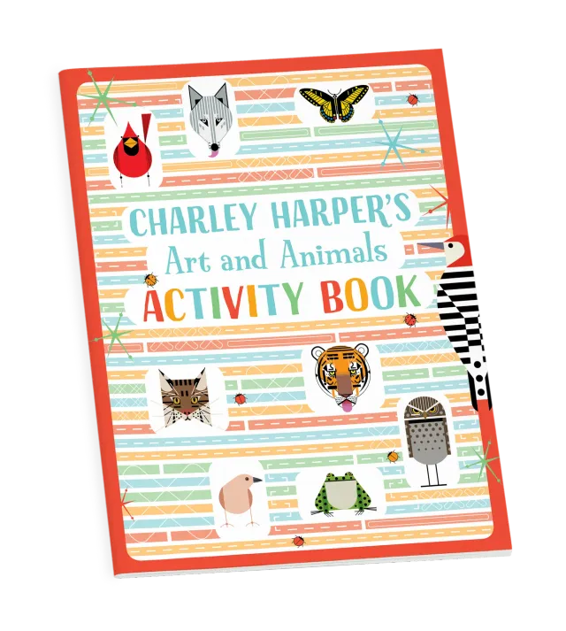 Pomegranate Charley Harper Art and Animals aktivitetsbog dyr