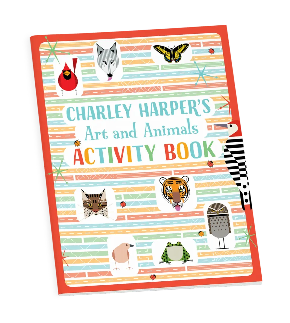 Pomegranate Charley Harper Art and Animals aktivitetsbog dyr