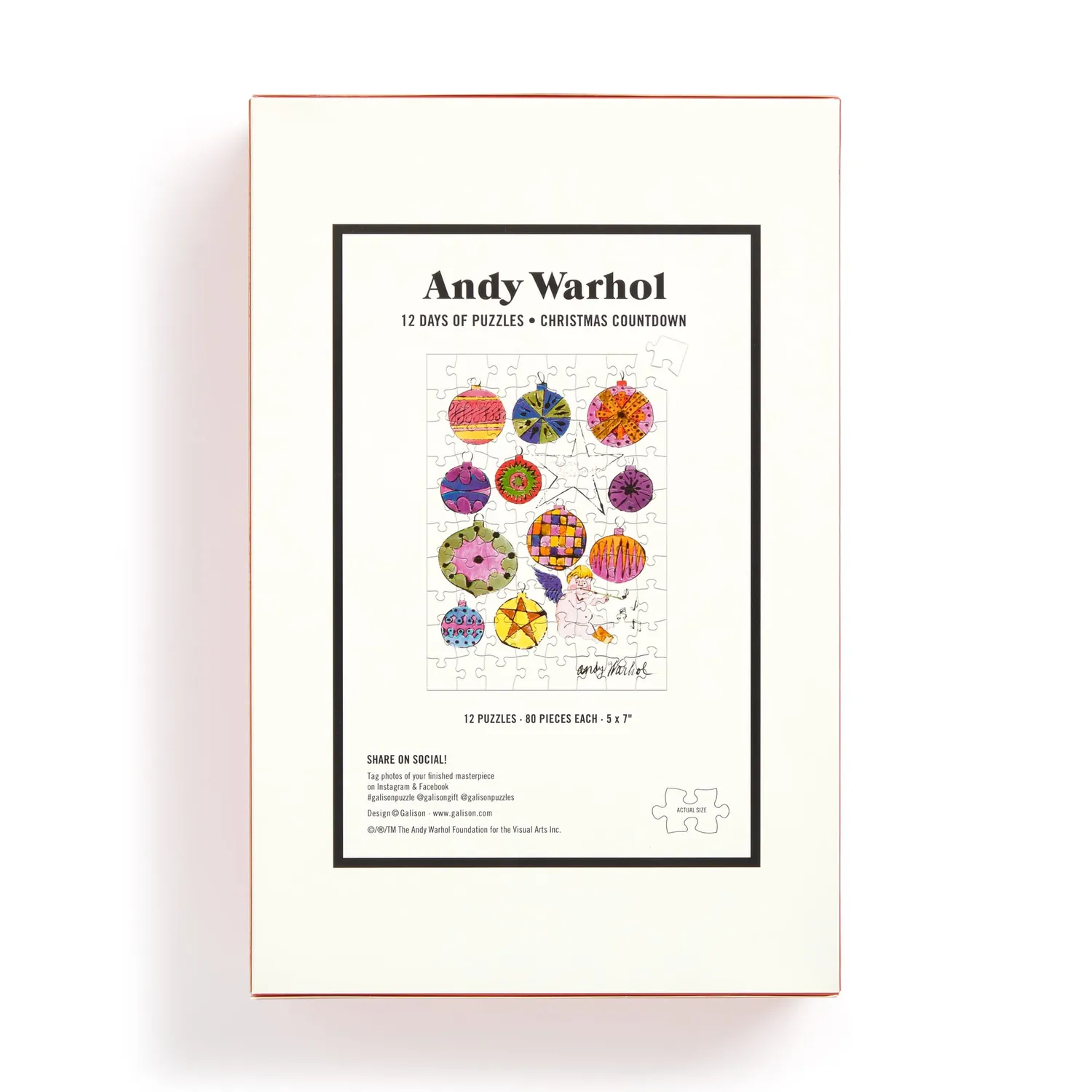 Galison Andy Warhol julekalender puslespil 12x80 brikker