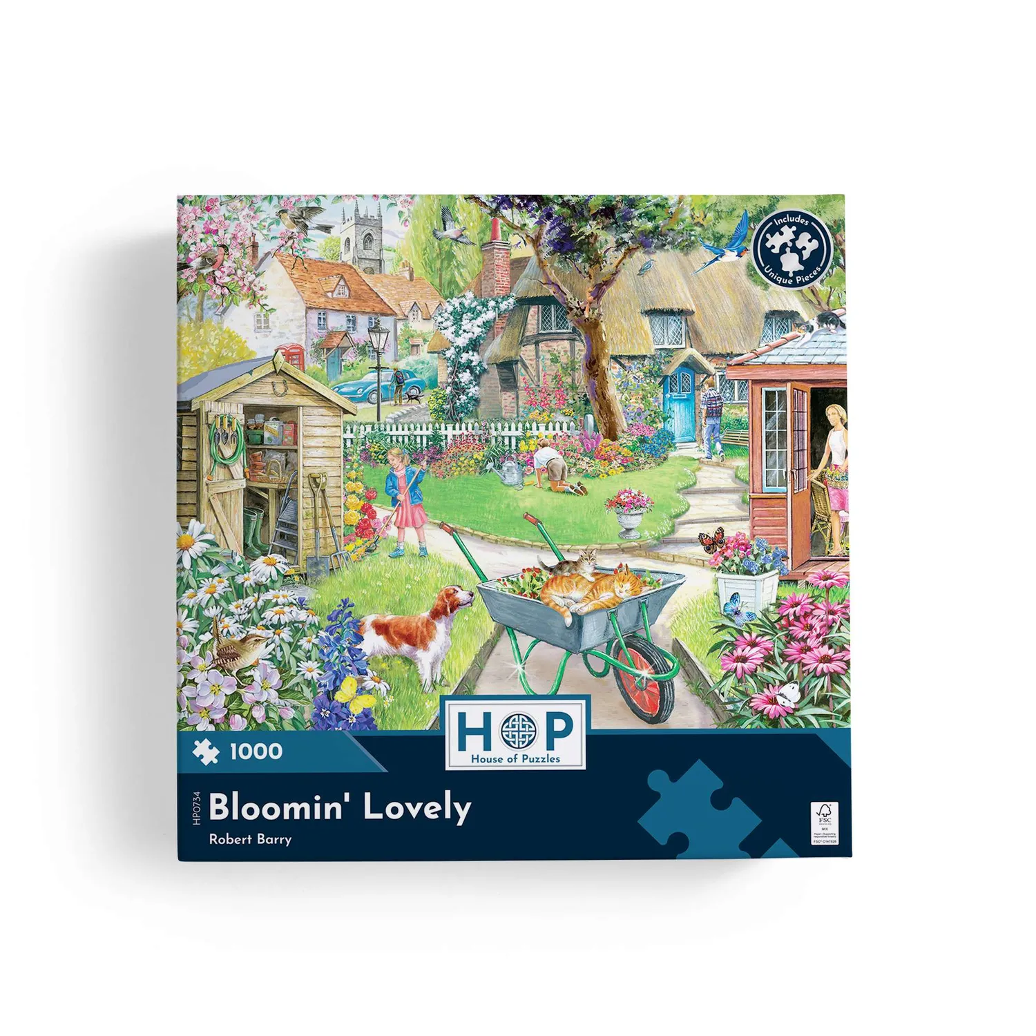 House of Puzzles Bloomin' Lovely puslespil 1000 brikker blomster