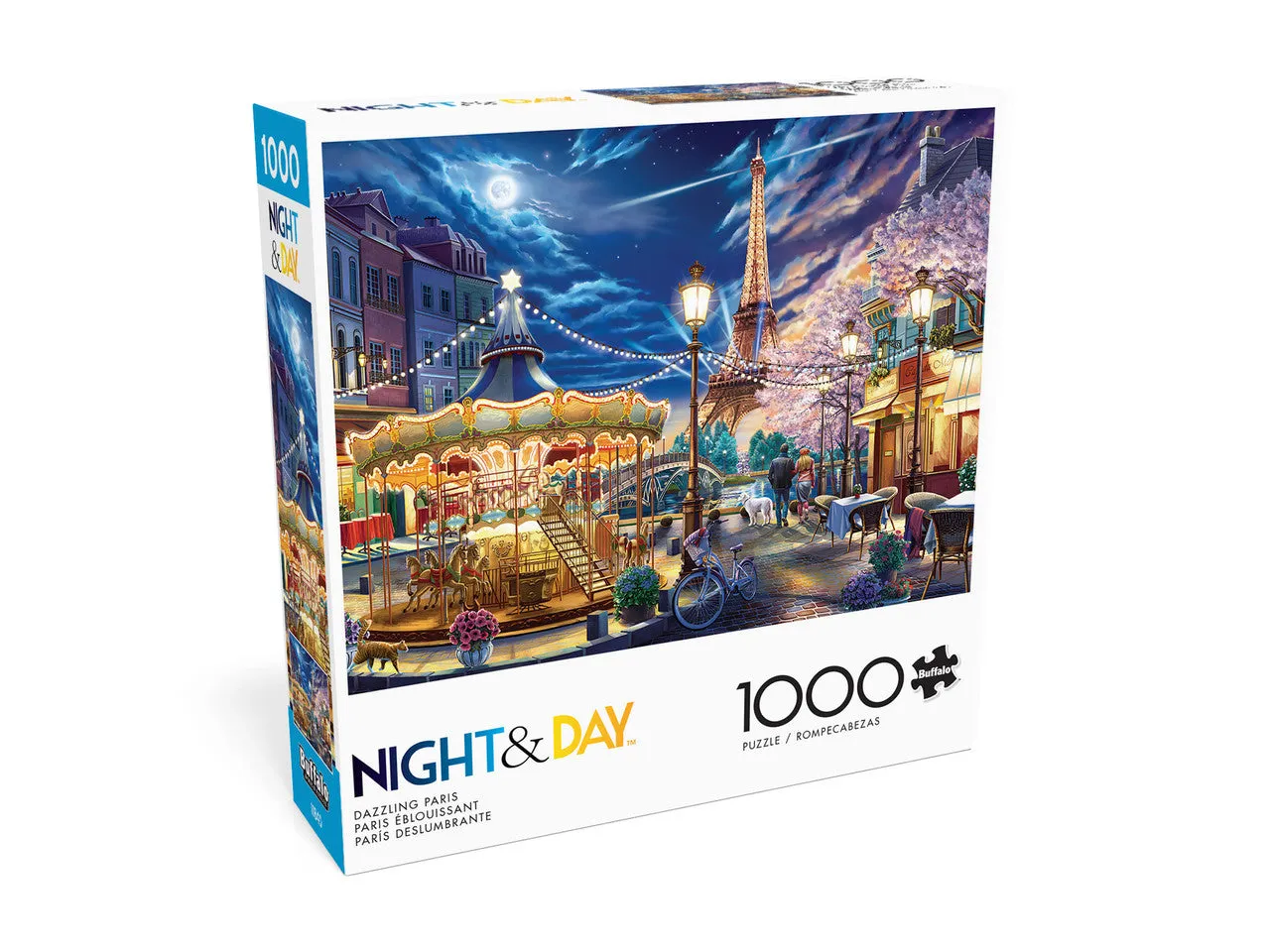 Buffalo Games Night & Day Dazzling Paris puslespil 1000 brikker