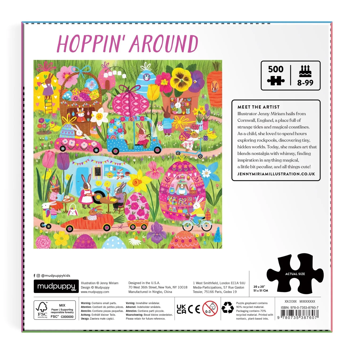 Good Puzzle Co. Hoppin Around familiepuslespil 500 brikker