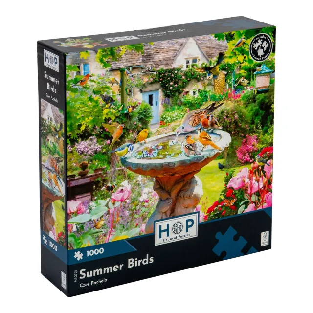 House of Puzzles Summer Birds puslespil 1000 brikker havefugle