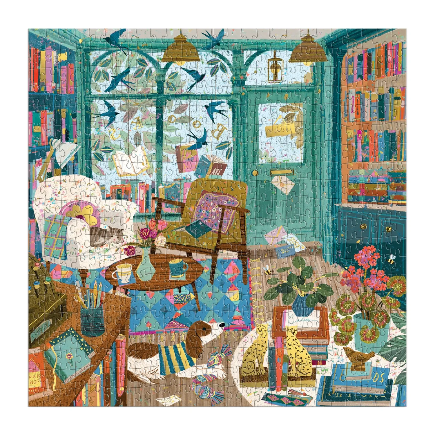 Galison Bookshop Afternoon puslespil 500 brikker folie