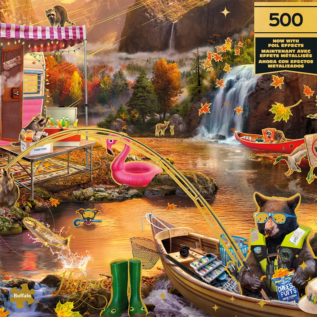 Buffalo Games Gold Animal Campers puslespil 500 brikker