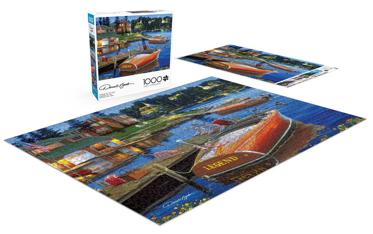 Buffalo Games Darrell Bush Legend of the Lake puslespil 1000 brikker sø