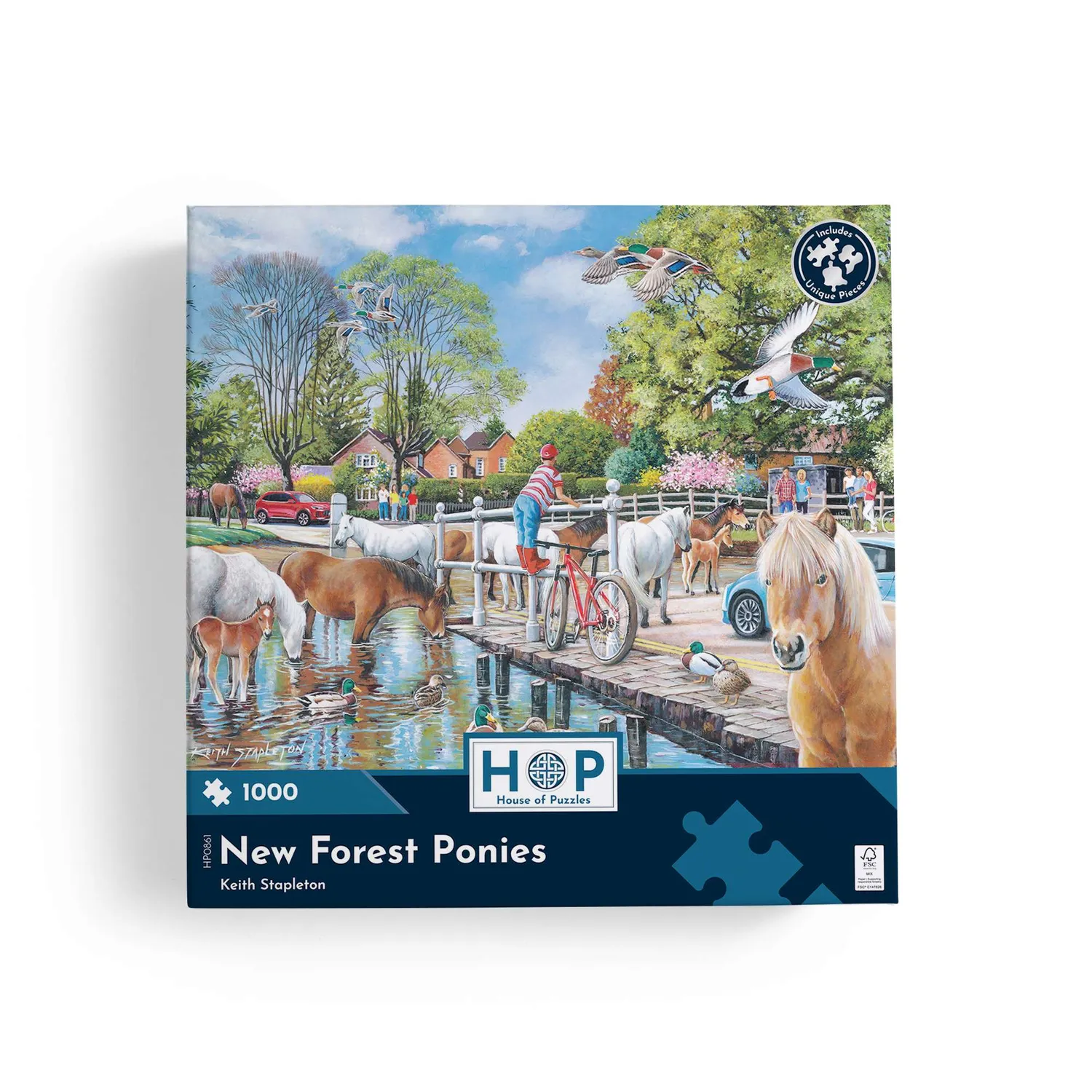 House of Puzzle New Forest Ponies 1000 puslespil heste 1000 brikker