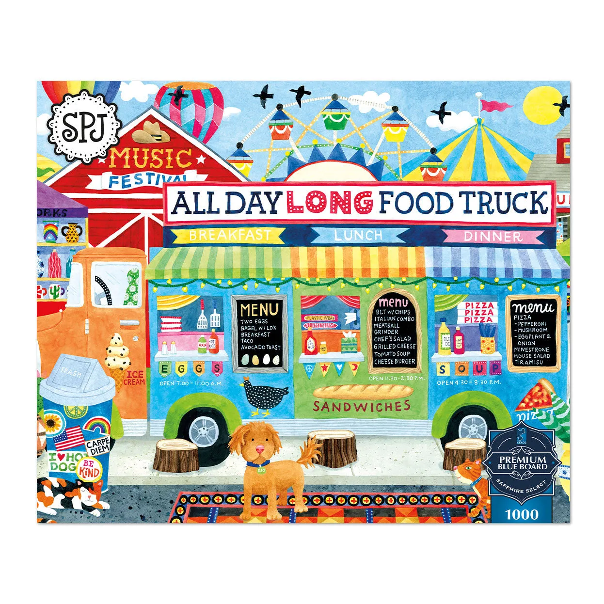 Buffalo Games Sapphire All Day Long Food Truck puslespil 1000 brikker
