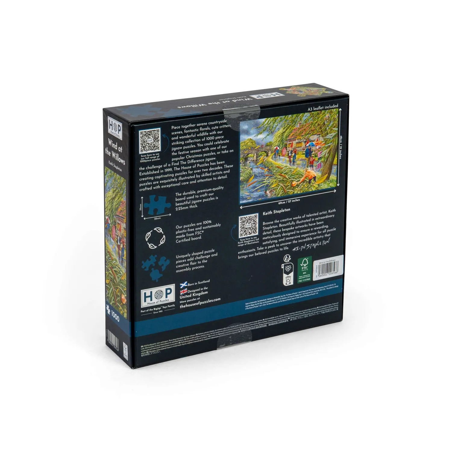 House of Puzzles Wind at the Willows puslespil 1000 brikker natmotiv