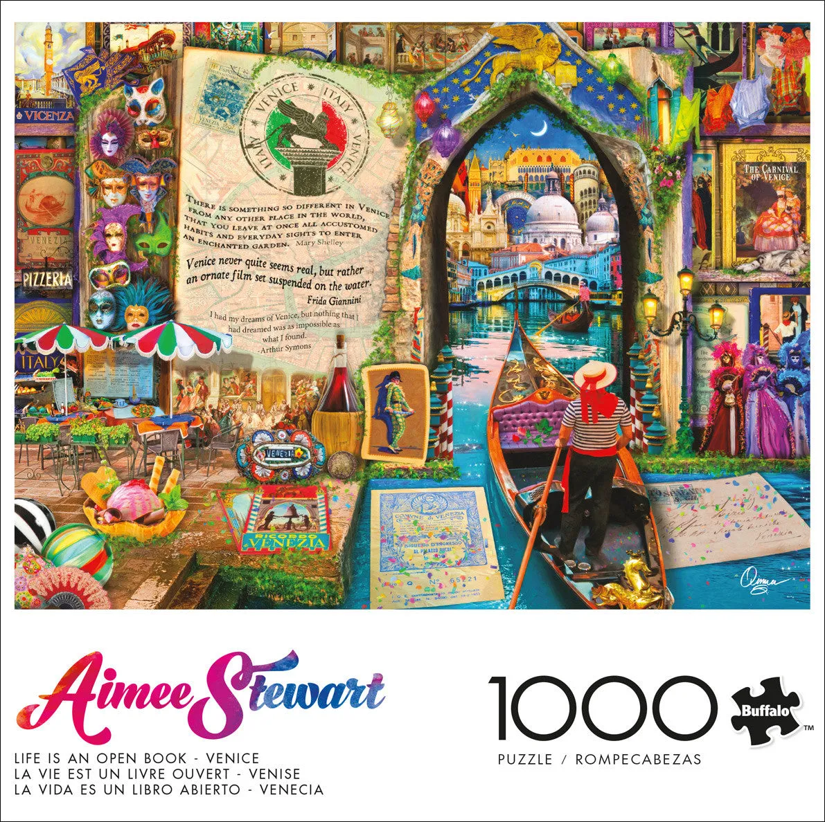 Buffalo Games Aimee Stewart Venice puslespil 1000 brikker Venedig