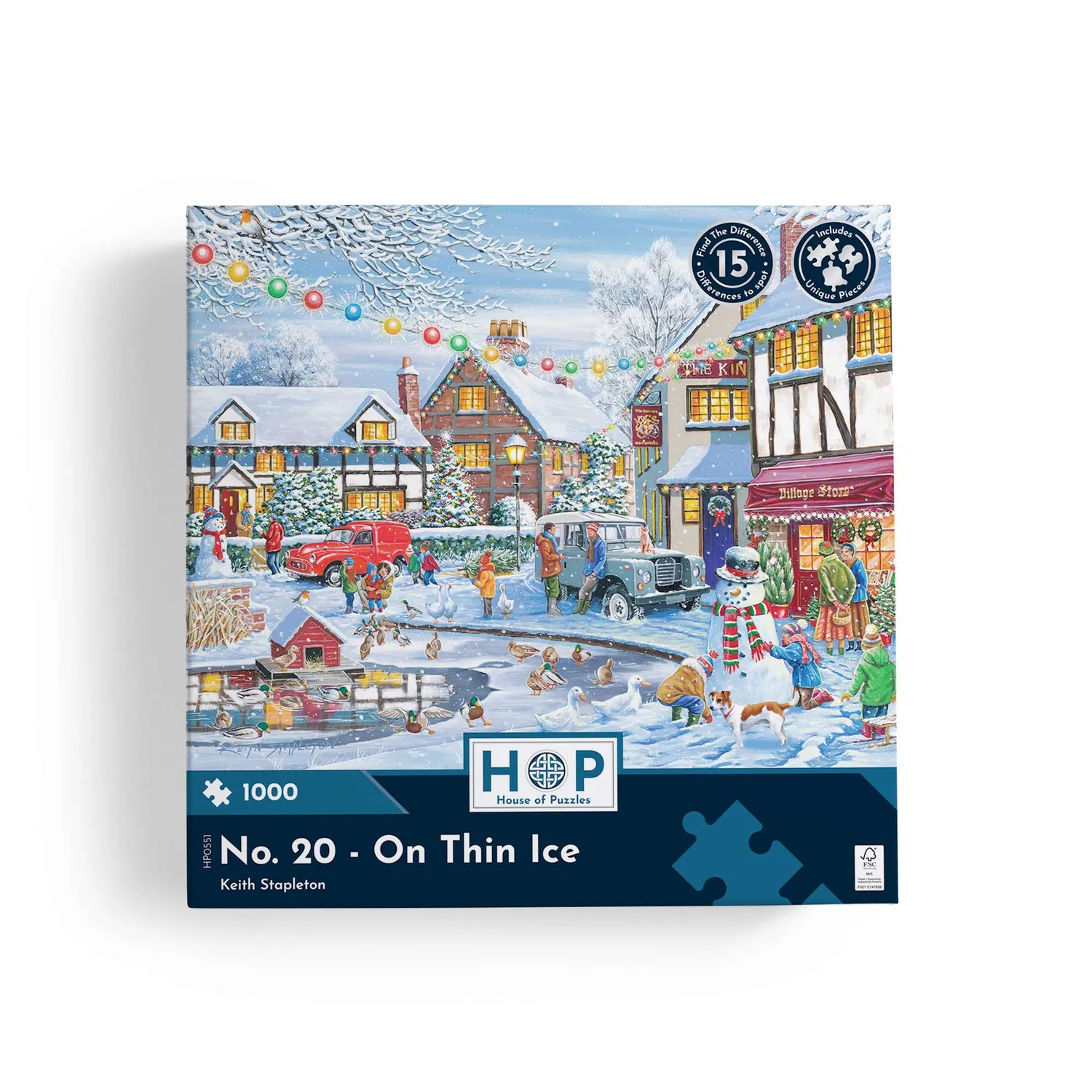 House of Puzzles No.20 On Thin Ice 1000 puslespil vinter
