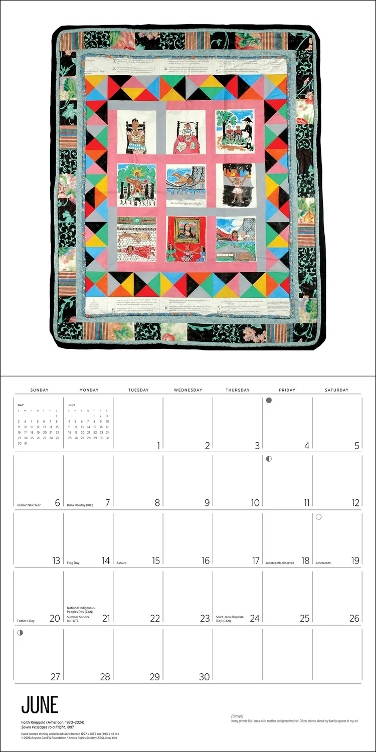 Pomegranate Faith Ringgold 2027 vægkalender kunst