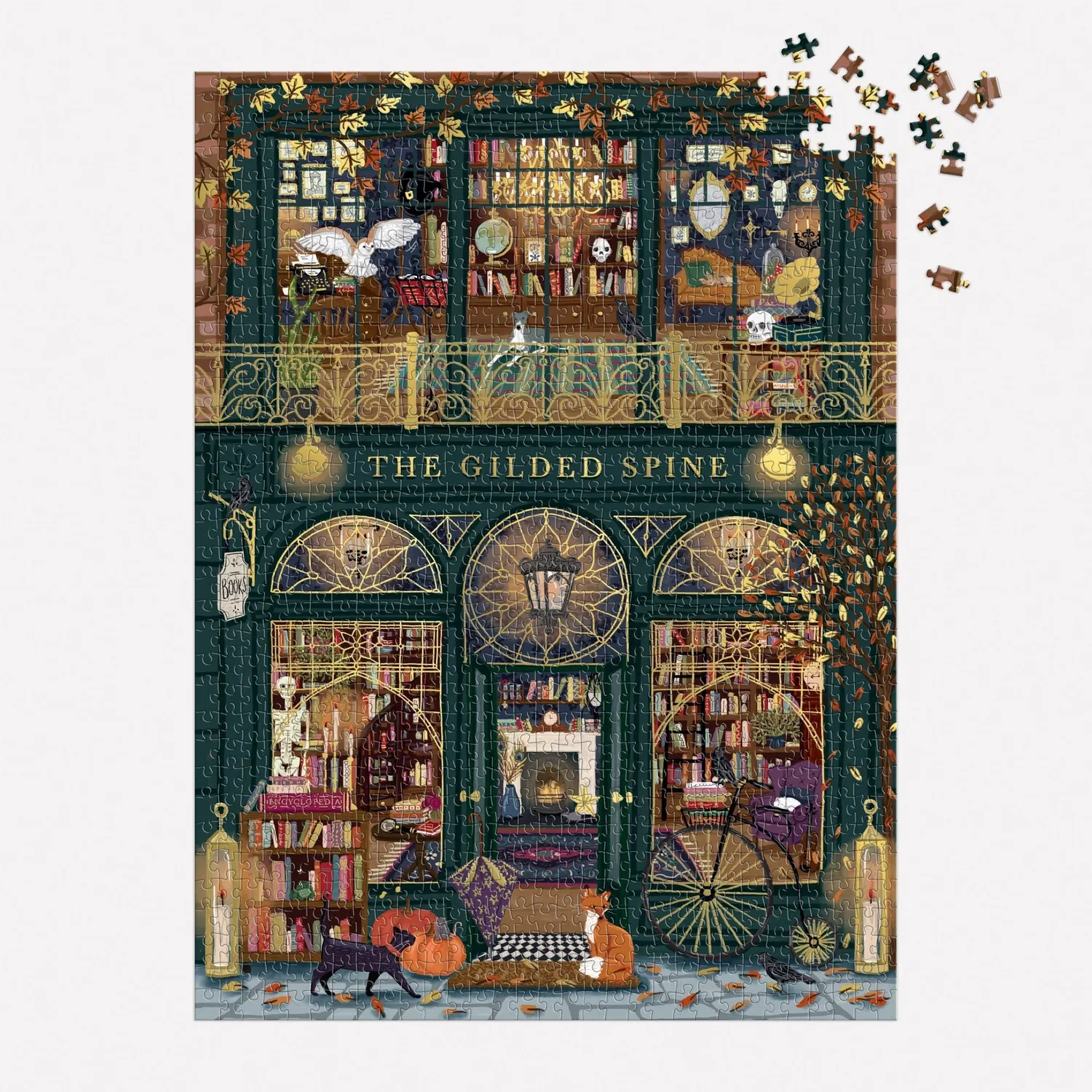 Galison Sally Wilson The Gilded Spine puslespil 1000 brikker folie