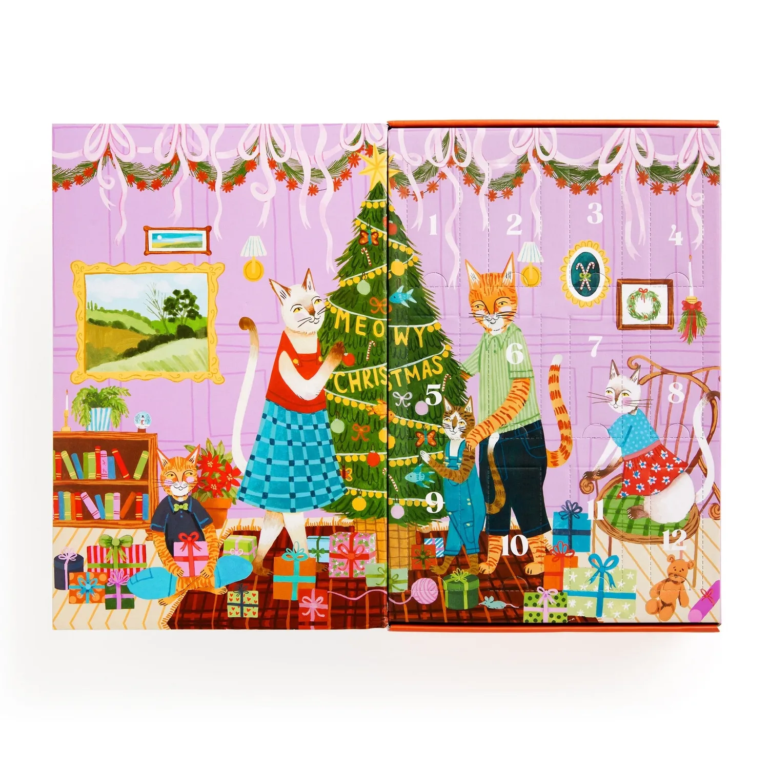 Galison Meowy Christmas 12 Days puslespil 500 brikker katte