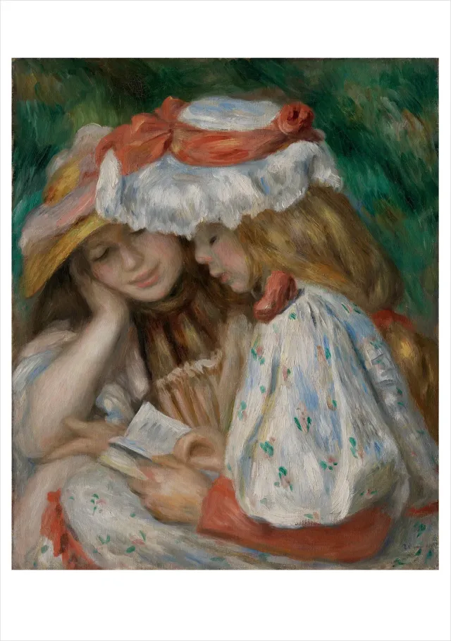 Pomegranate Renoir Two Girls Reading kunstkort enkelt impressionisme