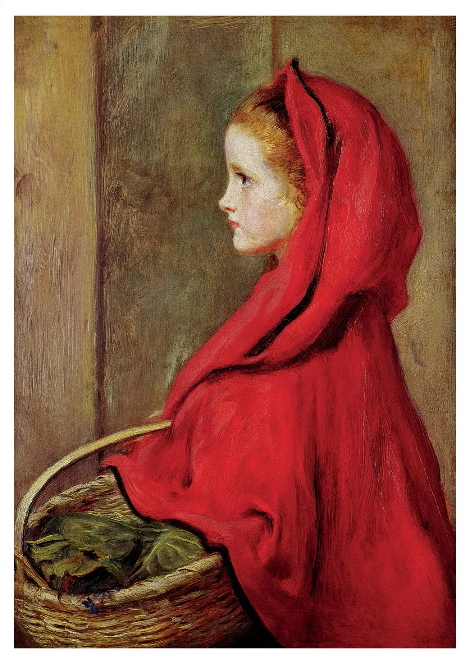 Pomegranate Millais Red Riding Hood postkort kunst
