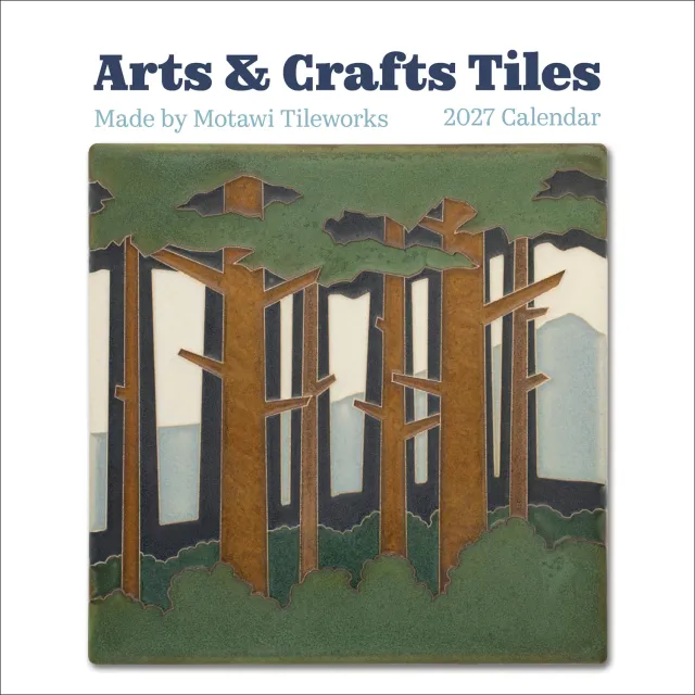Pomegranate Arts Crafts Tiles Motawi vægkalender 2027 kakler