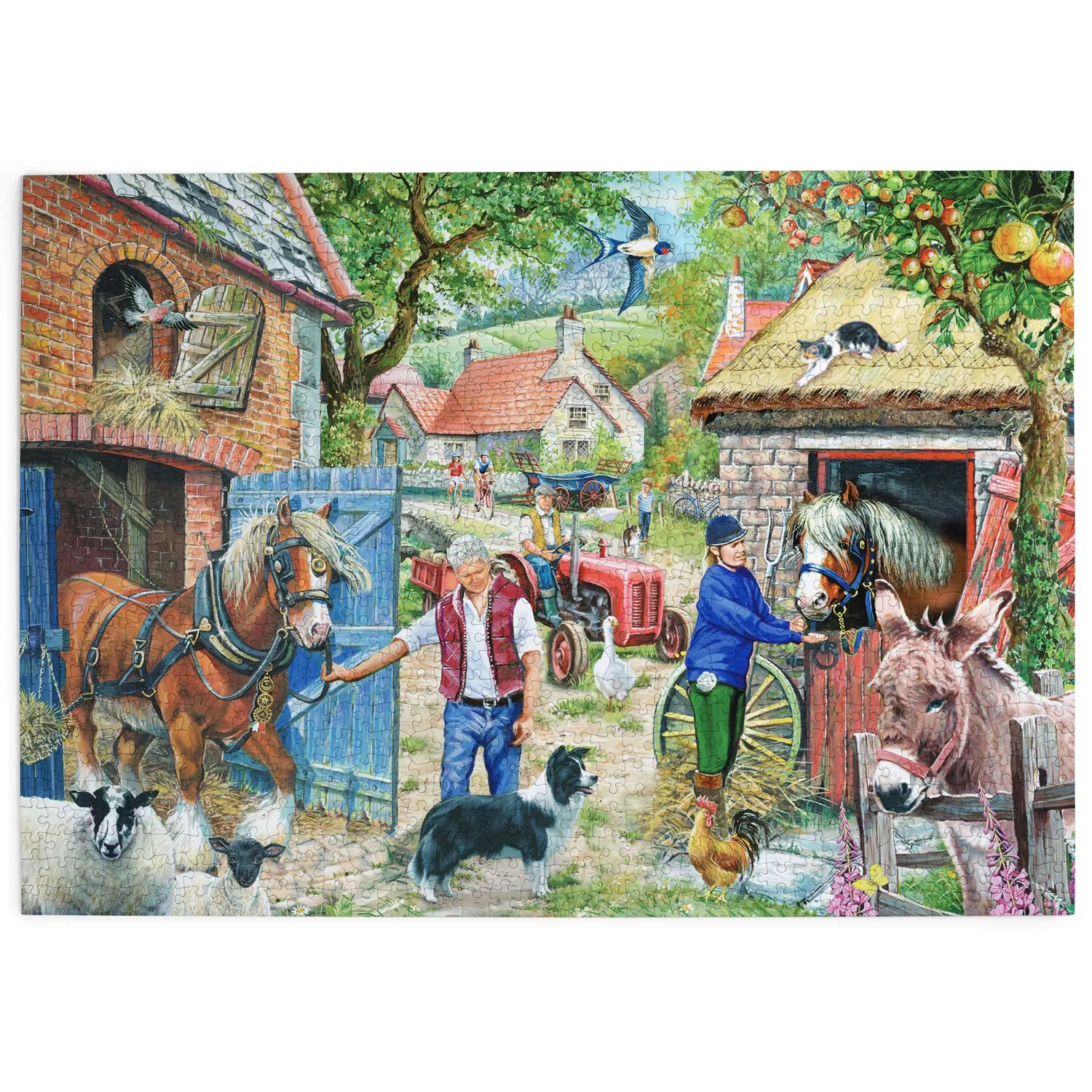 House of Puzzles Appletree Lane 1000 brikker puslespil landidyl