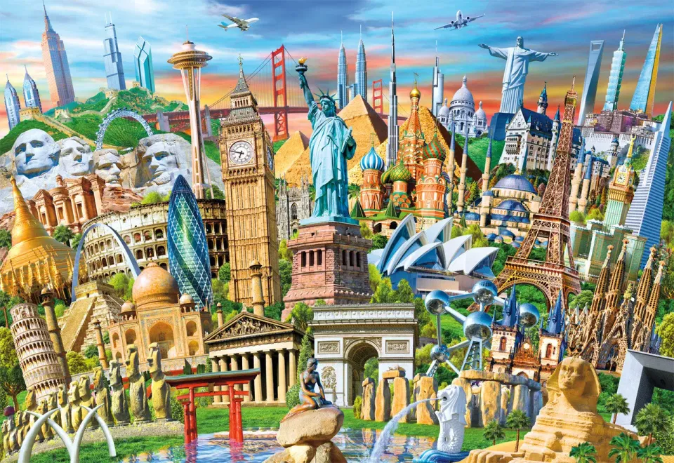 Buffalo Games World Landmarks puslespil 2000 brikker vartegn
