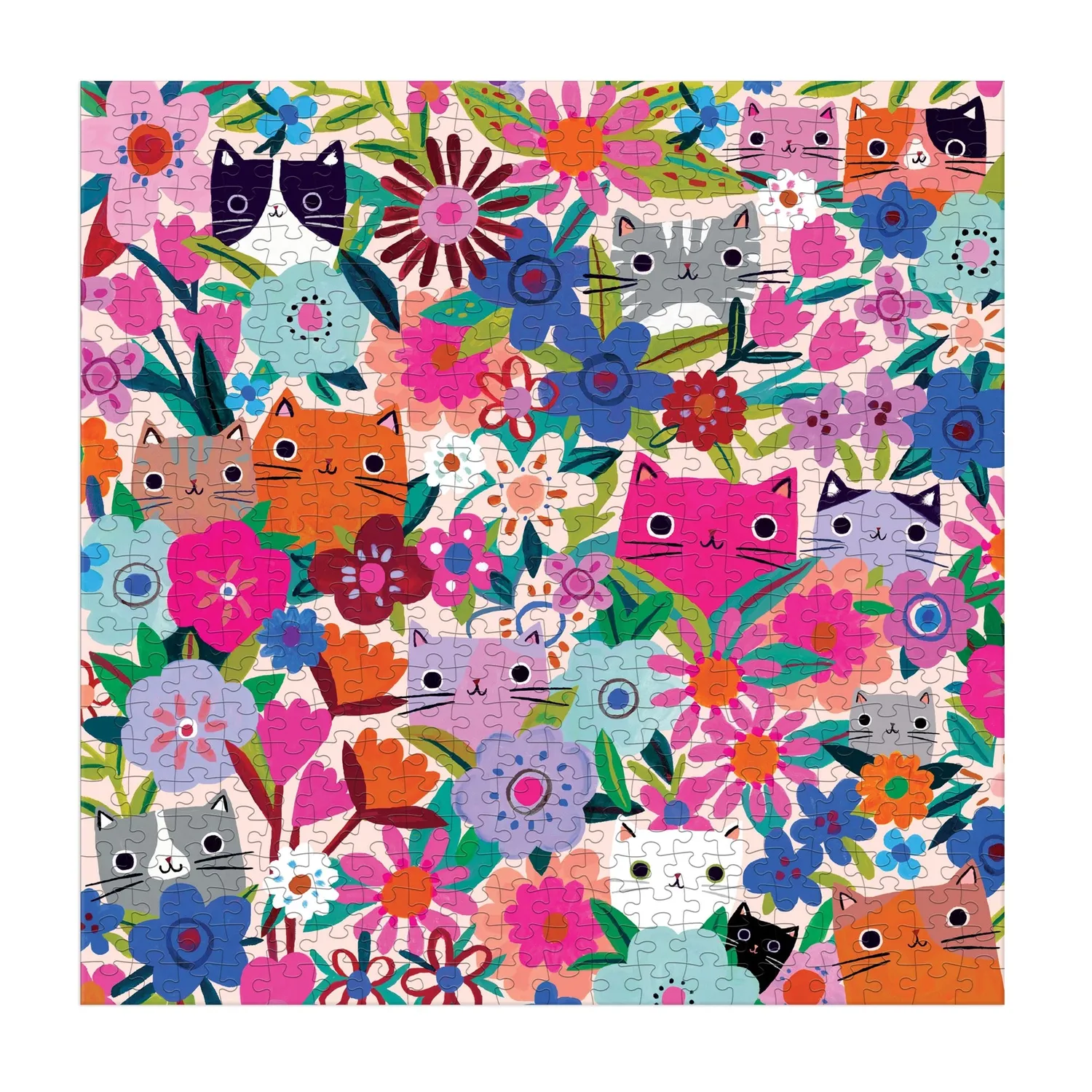 Good Puzzle Co. Tara Lilly Blooming Cats puslespil 500 brikker katte