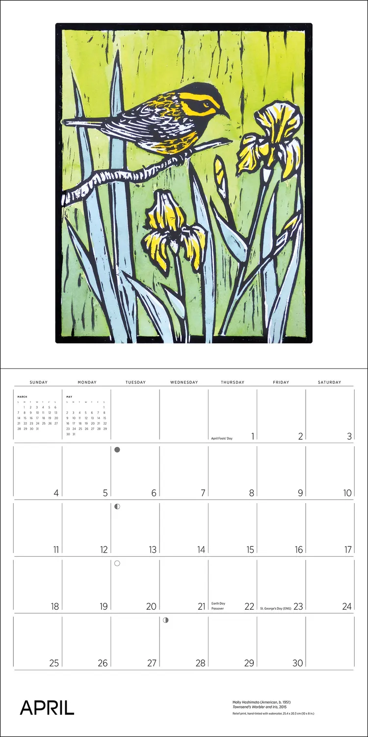 Pomegranate Molly Hashimoto Birds vægkalender 2027 fugle