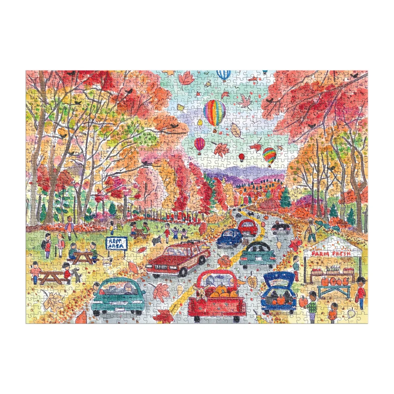 Galison Michael Storrings Leaf Peeping puslespil 1000 brikker