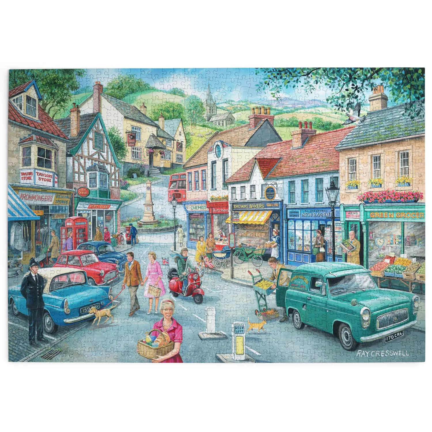 House of Puzzle No.23 At The Shops puslespil 1000 brikker find forskellen