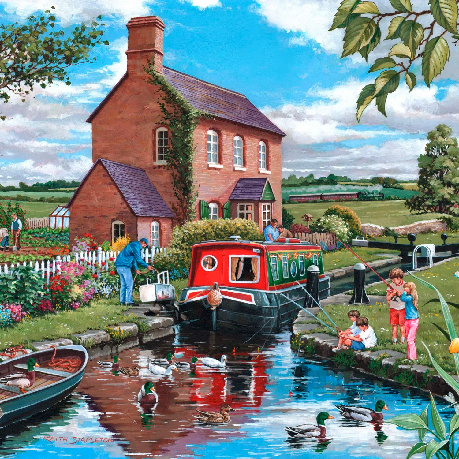 House of Puzzles Keeper's Cottage puslespil 150 brikker tube kanal