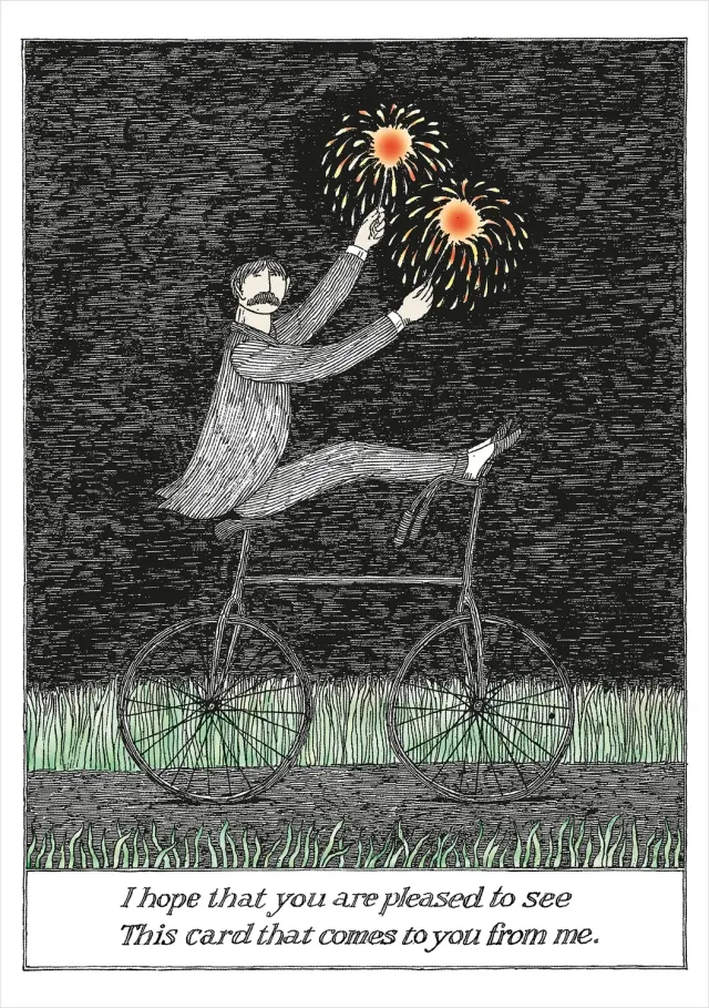 Pomegranate Edward Gorey Pleased to See fødselsdagskort humor