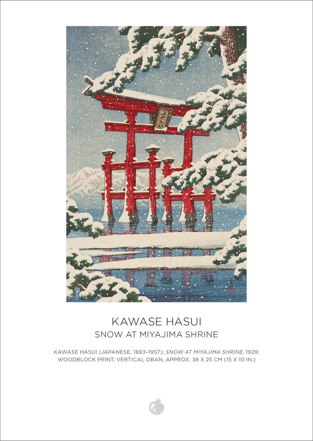 Pomegranate Kawase Hasui Snowfall puslespil 120 brikker