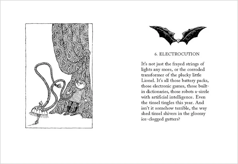 Pomegranate Updike Gorey Twelve Terrors of Christmas bog humor