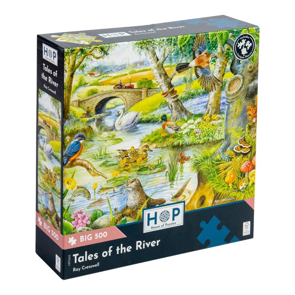 House of Puzzle BIG Tales Of The River puslespil 500 brikker dyr