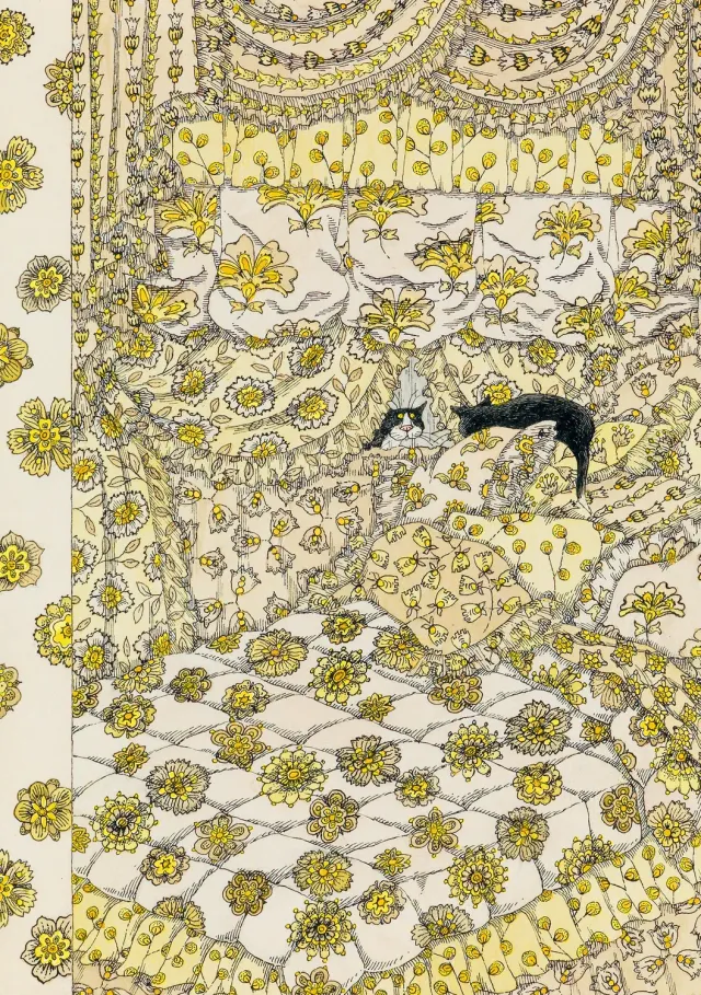 Pomegranate Edward Gorey Cat Fancy kort katte