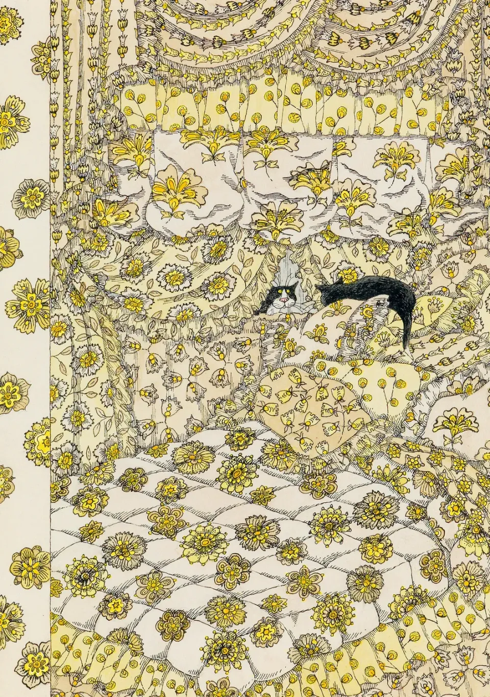 Pomegranate Edward Gorey Cat Fancy kort katte