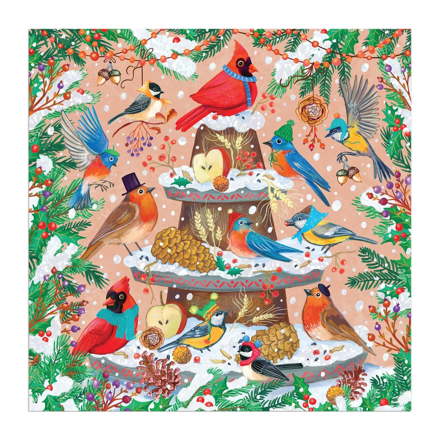 Good Puzzle Co. Festive Feathers puslespil 500 brikker folie