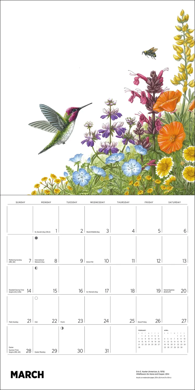 Erin E Hunter Pollinators vægkalender 2027 insekter