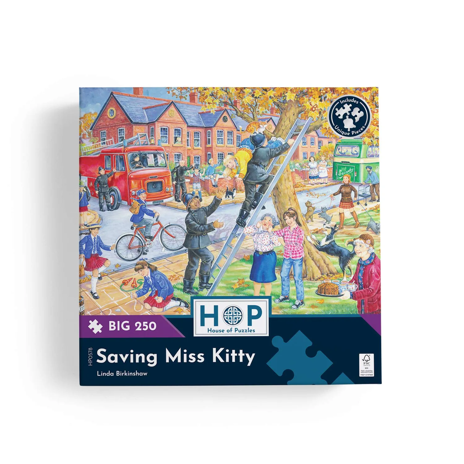 House of Puzzles Saving Miss Kitty puslespil BIG 250 hyggemotiv