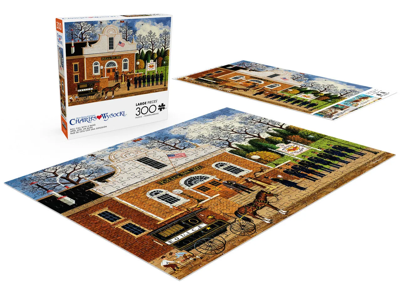 Buffalo Games Wysocki Roll Call with a Bang puslespil 300 store brikker