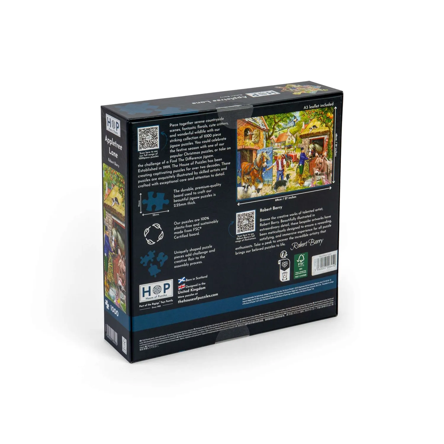 House of Puzzles Appletree Lane 1000 brikker puslespil landidyl