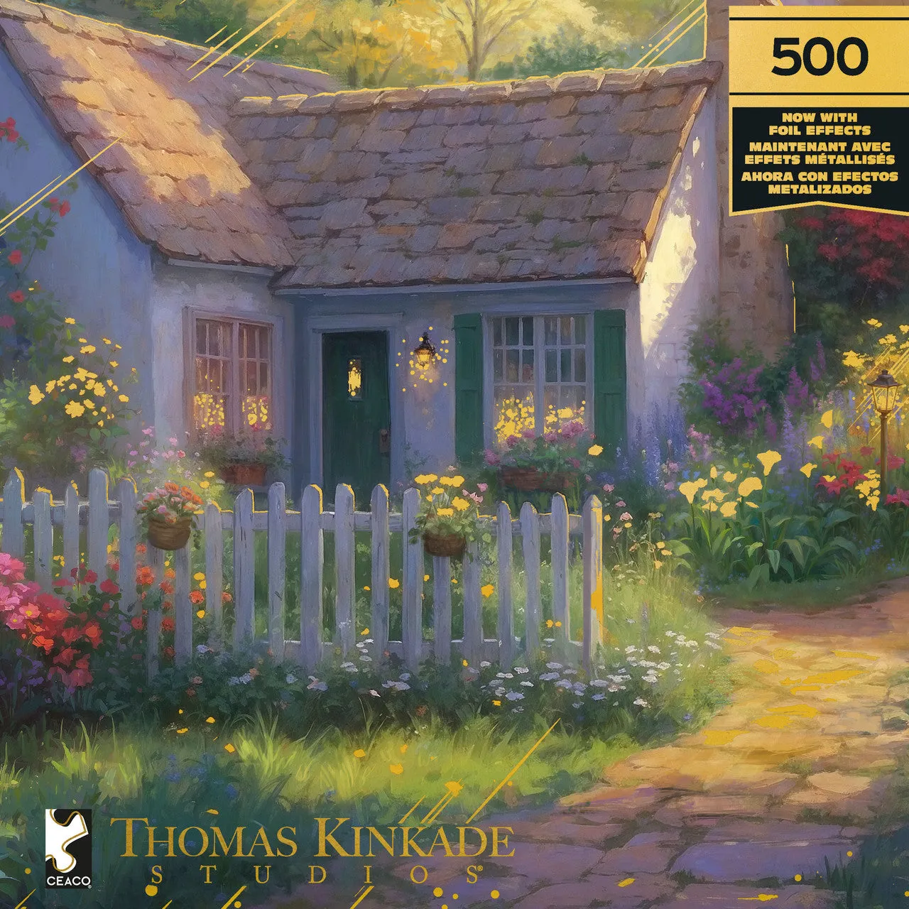 Buffalo Games Thomas Kinkade Gold Calla Lilly Cottage puslespil 500 brikker