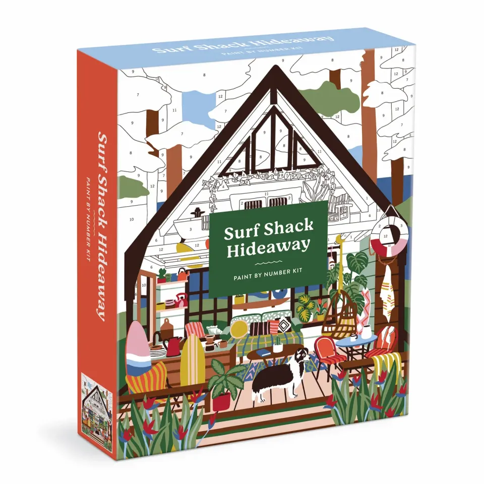 Galison Ceyda Alasar Surf Shack mal efter tal sæt 28x36