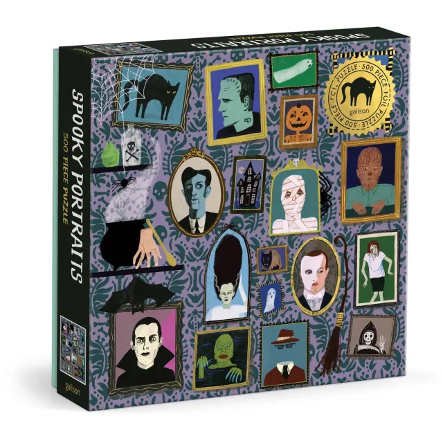 Galison Spooky Portraits puslespil 500 brikker folie