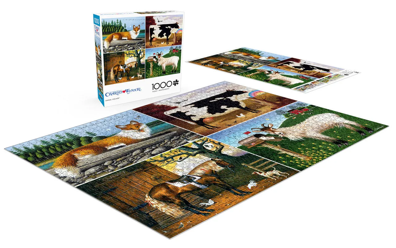 Buffalo Games Charles Wysocki Animal Collage 1000 puslespil
